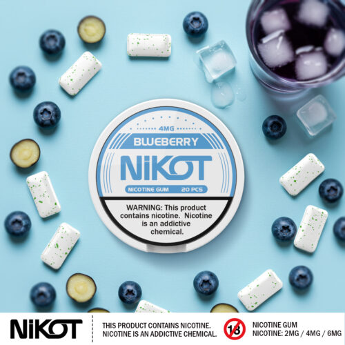 NIKOT -Nicotine gum Blueberry 4MG
