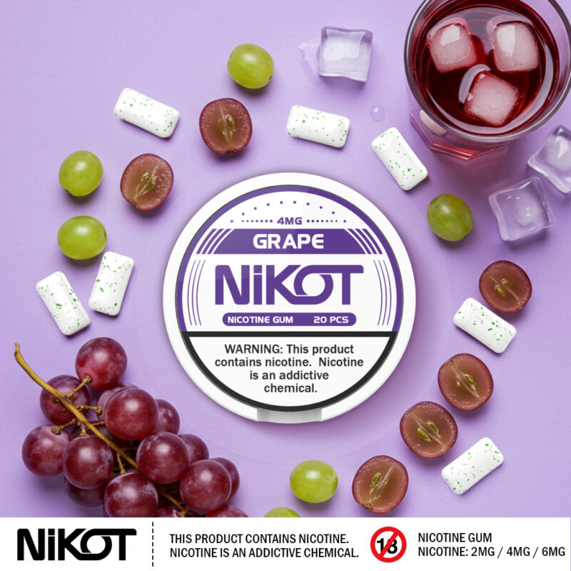 NIKOT -Nicotine gum Grape 4MG