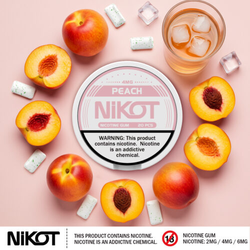 NIKOT -Nicotine gum Peach 4MG
